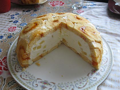 Charlote túrós torta